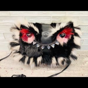 FENDI vintage monster fur handbag cross body